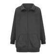 thumbnail image 4 of Lindreshi Womens Full-Zip Hooded Sweatshirt Women's Loose Long Sleeve Casual Zipper Tops Blouse with Pocket Sweatshirt Jackets, 4 of 9