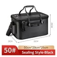 thumbnail image 1 of Fishing Tools Foldable Live Fish Bucket EVA Sealing Waterproof Fish Bag Outdoor Angling Fishing Tank ,Versatile Storage, 1 of 6