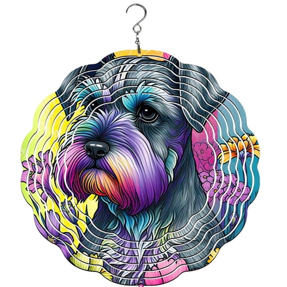 Schnauzer Wind Spinner, Garden Décor, Yard Décor, Porch Decor