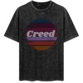 thumbnail image 3 of Creed T-Shirts en Coton Vintage Durables Surdimensionnés Chemise Usée Col Rond Manches Courtes, 3 of 8