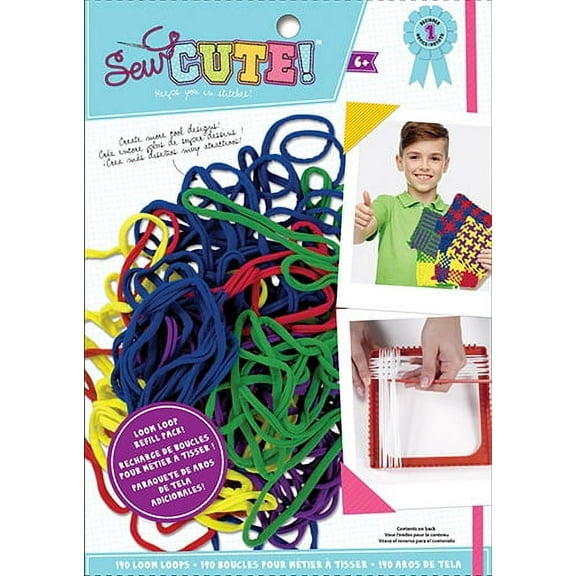 Colorbk Sew Cute Loom Loop Refill Craft Kit, 144 Piece