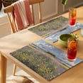 thumbnail image 4 of Oil Painting Wildflower Placemats Set of 1, Country Grassland Flower Plant Non-Slip Place Mats Washable Table Mats for Kitchen Dining Table Decorations Indoor/Outdoor, 4 of 9
