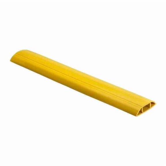 Cable Protector, 1-11/16 in H, 3 ft L, 5-5/8 in W, 1 Channel, PVC, Yellow