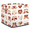 Multicolor 1, variant on CURLYOOT Boho Tropical Coconut Tree Cube Storage Bin, 13 x 13 x 13 Storage Cube Bins for Organizing, Fabric Foldable Baskets with Handles for Closet, Shelves, Clothes