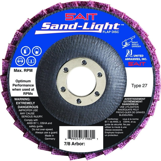 4-1/2x7/8 SANDLT FLAP DISC CRS (QTY: 5)
