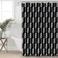 thumbnail image 4 of Shower Curtains Sets for Bathroom Decor Abstract Knot on Black BackgroundWaterproof Bathroom Curtain with Hooks,Nautical Knots Patternfor Bathroom Decor,60x72IN, 4 of 7