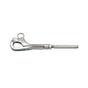 STAINLESS PELICAN HOOK W/ STUD, 1/4" X 1/8" WIRE, 316 SS