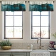 thumbnail image 3 of LALILO Kitchen Curtain Valance Oil Oil Canvas Oil Color Rod Pocket Window Curtain 52"x 18" Set of 2, 3 of 5
