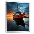 thumbnail image 2 of Designart "Port Harbor form II" Nautical & Beach Floater Framed Wall Art Living Room, 2 of 7