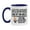 White/Midnight Blue, variant on Snowboarder Trump Mug, Funny Gift Idea For Snowboarder, 11Oz Or 15Oz Ceramic Coffee Cup