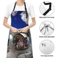 thumbnail image 6 of Lsque Astronaut in Outer Space Waterproof Apron Chef Aprons for Men Heavy Duty Chemical Work Apron Extra Long Grilling Aprons with Adjustable Bib Apron, 6 of 9