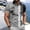 Gray, variant on Short Sleeve Dress Shirts for Men Green Collared Quarter Zip Hawaiian Style Tops Botanical Striped Vacation-Inspired Polos Green,S