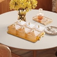 thumbnail image 6 of deevoka Divided Serving Dishes Nordic Dried Fruit Plate for Chocolate Cookies Fruits amber, 6 of 9