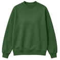 thumbnail image 6 of Womens Sweatshirt Nelozsy Women's Ribbed Mock Neck Sweatshirt Oversized Long Sleeve Casual Pullover Top Green L, 6 of 8