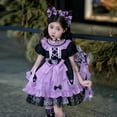 2024 Sanrio Cosplay Kuromi Lolita Princess Dress Summer Children's