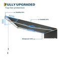 thumbnail image 5 of Danolapsi 10x8Ft Retractable Awning, Manual Awnings for Patio, Sun Shade Patio Awning with Crank Handle, Aluminum Frame, 280g Polyester Fabric, for Deck, Balcony, Yard, 5 of 7