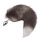 thumbnail image 1 of Fox Tail Big Butt Plug Metal Anal Plug Juguetes eróticos TFixol negro y m, 1 of 7