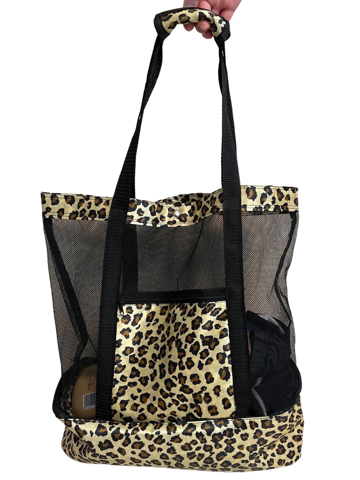 Lumento Women Beach Bags Mesh Tote Bag Cooler Handbag Satchel