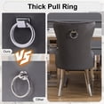 thumbnail image 6 of Foredo Elegant Velvet Chairs Set of 2, Modern Upholstered Wingback Chair with Metal Legs and Button Tufting for Dining Room Living Room, Dark Gray, 6 of 8