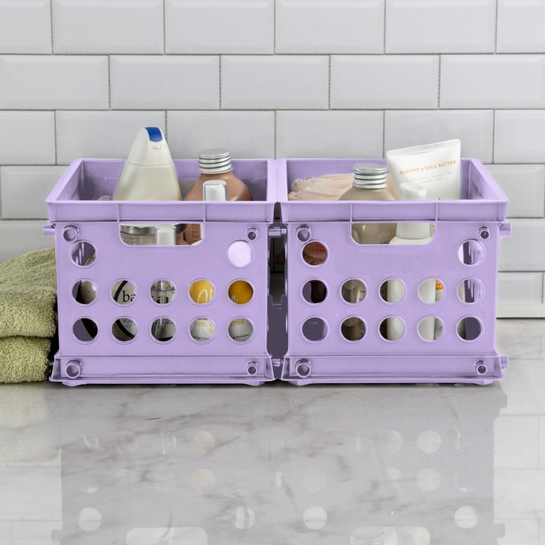 CRAVITYミニ 6点セット 6 pack) Sterilite Mini Crate Plastic, Lavender Sky - Walmart.com