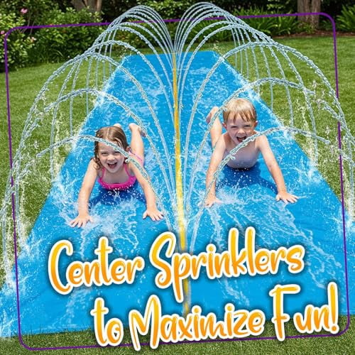 18 x 5 ft - Slip and Slide, Water Slides for Kids - Backyard waterslide for Kids, Outdoor Fun Summer Water Toys, Water Activities for Kid and Adults for Backyard Fun, Ages 4-8, 5, 6, 7, 8-12 +