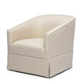 thumbnail image 5 of Made Earl Linen Skirted Swivel Chair, Foam Filled, Natural, 29.91 In H, 29.92 W, 32.35 D Natural Color Stool Foam,, 5 of 5