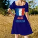 thumbnail image 5 of Vestido sin mangas de la selección francesa de fútbol Allez Les Bleus, vestidos de verano para mujer, ropa de mujer coreana, vestido elegante., 5 of 7