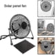 thumbnail image 2 of Ventilador portátil con panel solar USB de 4/6/8 pulgadas para refrigeración del hogar al aire libre, 2 of 4