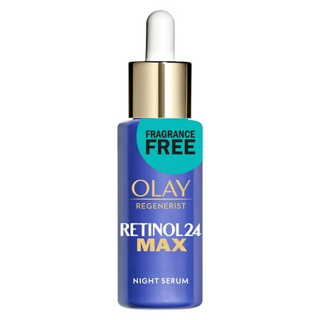 Olay Regenerist Retinol 24 MAX Night Face Serum, 1.3 (Best Night Serum For Oily Skin In India)