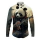 thumbnail image 5 of Camisa con solapa con estampado 3D de panda para hombre y mujer, camisa informal de manga larga a la moda, ropa de calle con botones, ropa unisex de gran tamaño, 5 of 5