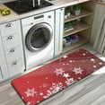 thumbnail image 3 of Red Christmas Snowflake Pattern Kitchen Rug Mat,Kitchen Runner Rugs Non Skid Washable,Decorative Kitchen Floor Mats for Kitchen,Sink,Laundry,17"x47.2", 3 of 7
