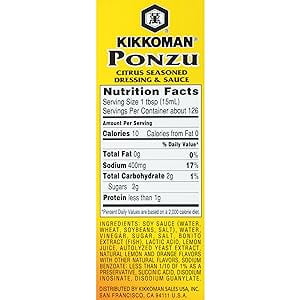 Kikkoman Ponzu Soy Sauce, Japanese Dipping Cooking Marinading, 64