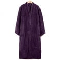 thumbnail image 4 of SCSAlgin Womens Robes Warm Plush Winter Robe, Zip up Long Fleece Bath Robes Female, Zipper Bathrobes for Women, 4 of 4