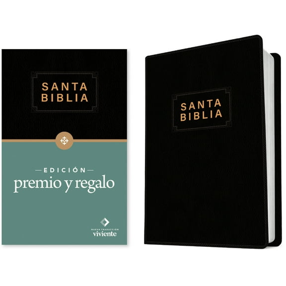 Santa Biblia Ntv, EdiciÃ³n Premio Y Regalo (Vinipiel, Negro, Letra Roja), (Paperback)