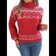 thumbnail image 3 of Suéteres para Mujer, Jerseys Casuales de Larga, Suéteres Cálidos, Tops de Punto Peludo, Suéter Grueso de Gran Tamaño. Rojo M, 3 of 10