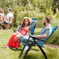 thumbnail image 5 of Patiojoy Oversized Zero Gravity Lounge Chair Folding Recliner w/ Cup Holder & Pillow Blue, 5 of 5
