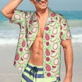 thumbnail image 5 of Lsque Dragon Fruit 1 pattern Hawaiian Shirt for Men, Unisex Summer Beach Casual Short Sleeve Button Down Shirts-3X-Large, 5 of 9