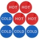 thumbnail image 1 of GOOHOCHY 4 pares Pegatizas de agua fría y caliente Etiquetas de grifo adhesivo para el baño y la cocina Señales de indicadores rojos azul, 1 of 7