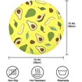 thumbnail image 4 of Coolnut Avocado Round Placemats Waterproof Non-Slip Washable Place Mats Polyester Table Mats Set of 6 Heat Resistant for Home Kitchen Holiday Party Home Decor Gifts, 4 of 7