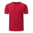 thumbnail image 4 of Homeyce Men's Athletic Running Shirts Dry Fit Moisture Wicking Workout Gym T-Shirts Short Sleeve Cooling Tee Tops for Men,Red 2XL, 4 of 5