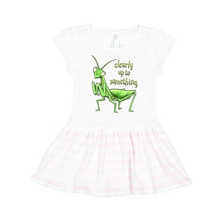 

Inktastic Praying Mantis- Clearly up to Something Gift Toddler Girl Dress