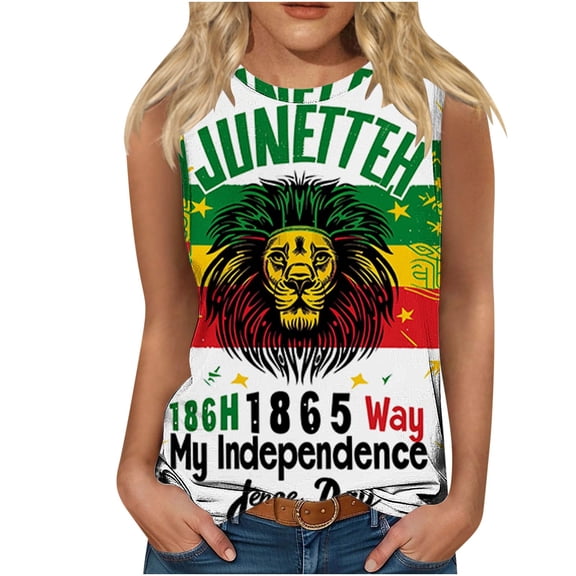 Giftesty Tank Tops for Women Women's Casual Sleeveless Round Neck Top
