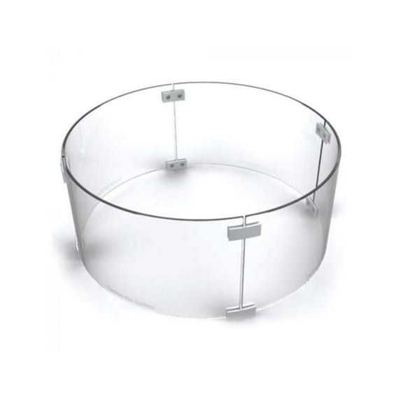 Dante Products WG23-RD 23 in. Round Glass Wind Guard Kit with 4 Piece Glass Panels