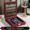 thumbnail image 4 of Set De Vino Juego De 4 Pz Accesorios Para Vino Con Ajedrez En Caja De Madera RD ROYAL COOK PERCHERO, 4 of 5