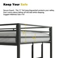 thumbnail image 3 of Generic Adam Sturdy Twin Over Twin Bunk Bed Metal Black for Adult, Twin Over Twin Bunk Bed with Ladder and Guardrails, Easy Climbing, Beds for Bedroom, 3 of 9