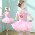 thumbnail image 2 of Ballet Dress Gymnastics Leotards for Girls Kids Short Sleeve Ballet Dancewear, 2 of 16