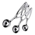 thumbnail image 1 of Cookie Scoops Set of 3 with Trigger Stainless Steel Ice Cream Scoop Set Excellent for Melon Ball, Cupcake, Muffin, Meatball, Include Large Medium Small Size, 1 of 7