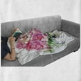 thumbnail image 6 of Floral Soft Flannel Fleece Throw Blanket, Hydrangea Flower Bouquet in Watercolor Blossoms Botany Petals Image, Cozy Plush for Indoor and Outdoor Use, 50" x 60", Pink Yellow Forest Green, by Ambesonne, 6 of 6