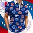 thumbnail image 2 of TOWED22 4th of July Golf Shirts for Men Polo Shirt Mens Patriotic American Flag Shirt Printed Polos Golf Shirt(Navy,M), 2 of 3