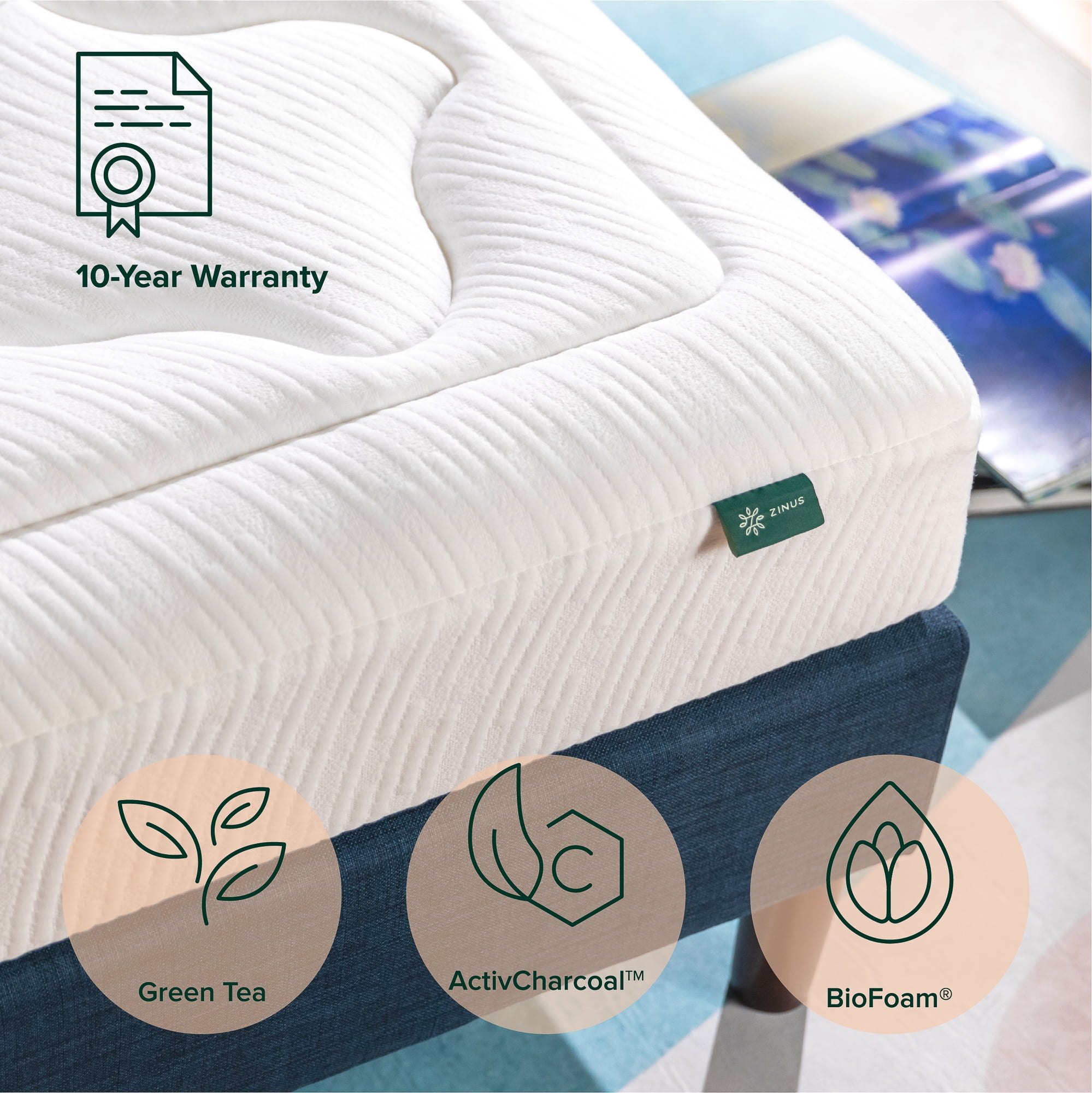 マットレス Zinus Basic Mattress, Thickness 15cm Amazon.com: ZINUS Cooling Essential Memory Foam Mattress